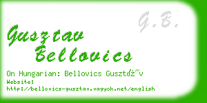 gusztav bellovics business card